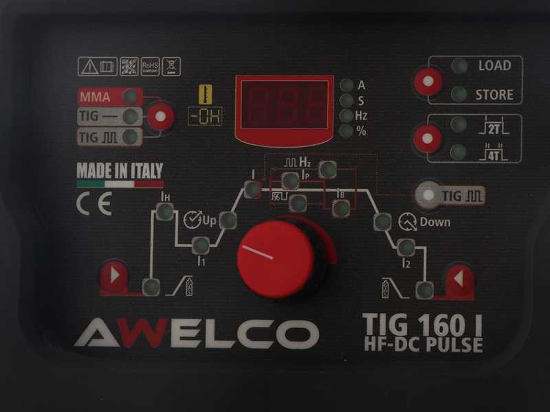 Saldatrice inverter Awelco TIG 160 I HF DC PULSE - TIG DC - MMA 5 - 160A - tig pulsato