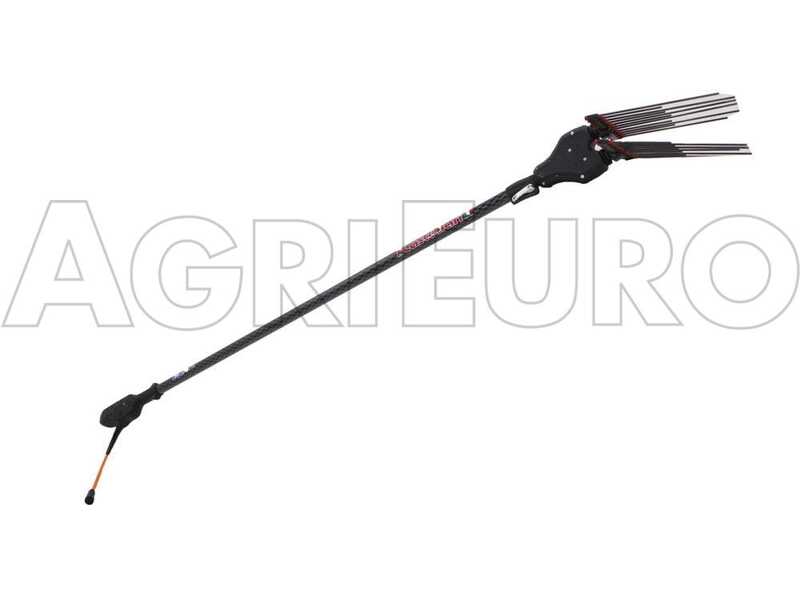 Castellari Tornado Carbon L V3 - Abbacchiatore elettrico a batteria tipo auto con cavo in dotazione - Asta telescopica in carbonio 230/330 cm