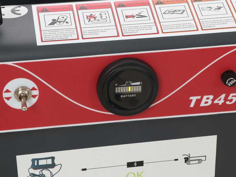 Blackstone TB 4500 E - Carriola elettrica a batteria 60V/20Ah - Faro LED e sponde estensibili