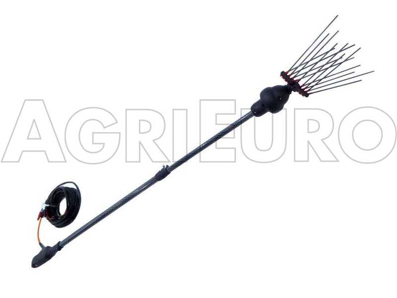 Castellari Fenix L V2 - Abbacchiatore elettrico a batteria tipo auto con cavo in dotazione - Asta telescopica in carbonio 230/320  cm