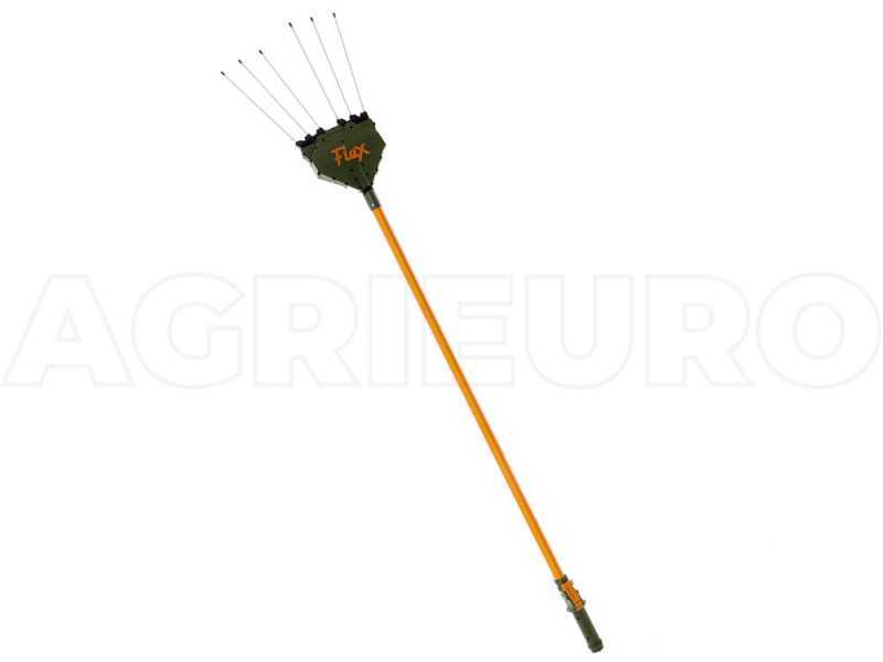 Oliviero Flex Basic - Abbacchiatore elettrico a batteria telescopico, asta in alluminio 190-280 cm