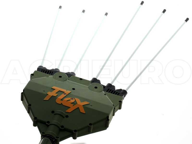 Oliviero Flex Basic - Abbacchiatore elettrico a batteria telescopico, asta in alluminio 190-280 cm