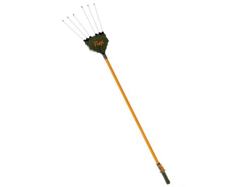 Oliviero Flex Basic - Abbacchiatore elettrico a batteria telescopico, asta in alluminio 220-340 cm