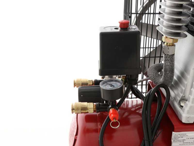 GeoTech-Pro BACP50-8-2 - Compressore aria elettrico a cinghia - Motore 2 HP - 50 litri - potenza 8 bar