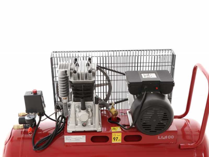 GeoTech-Pro BACP100-10-3 - Compressore aria elettrico a cinghia - Motore 3 HP - 100 lt - 10 bar