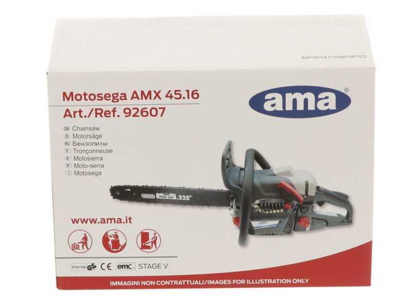 Ama AMX 45.16 - Motosega a scoppio da taglio - Lama Oregon da 40cm