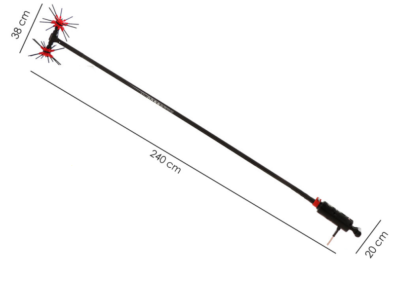 Ripartrak Agrotechnic X.4 Full Carbon - Abbacchiatore elettrico - asta in carbonio da 200 cm - leggero