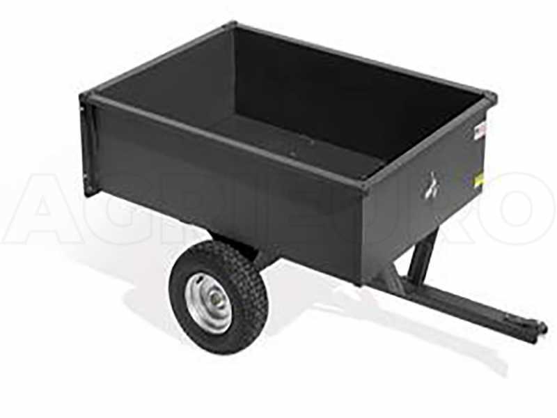 MGF - Carrello trainato grande 122x86 cm (H 37 cm) - Rimorchio in metallo per trattorino