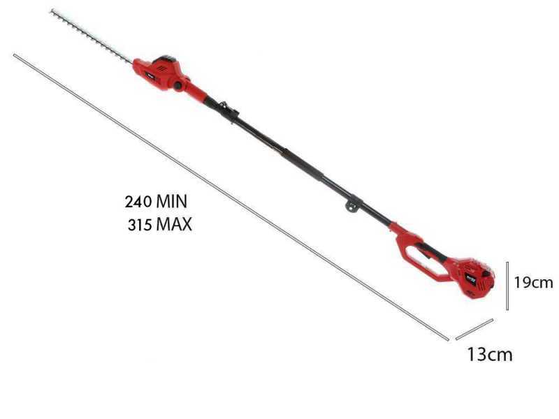 Blue Bird R3S - Tagliasiepi su asta di prolunga telescopica elettrico a batteria 40V/2,5Ah