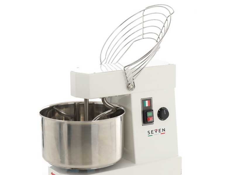 Seven Italy GH 20 - Impastatrice a spirale - 400V - Con ruote e timer