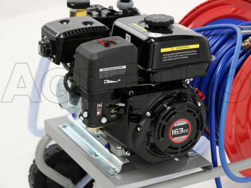 Kit motopompa irrorazione con carrello - Pompa Comet APS41 motore Loncin G160F