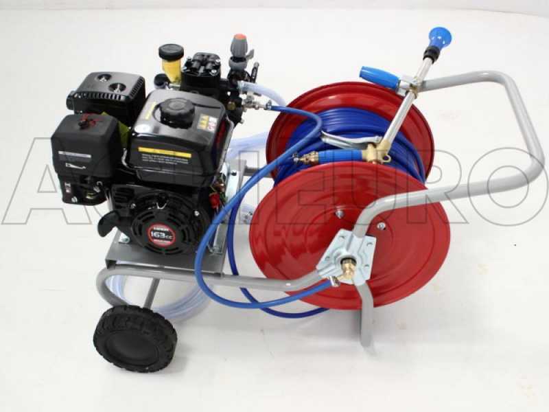 Pompa irrorazione a scoppio carrellata Comet APS 41 motore benzina Loncin 5,5 HP