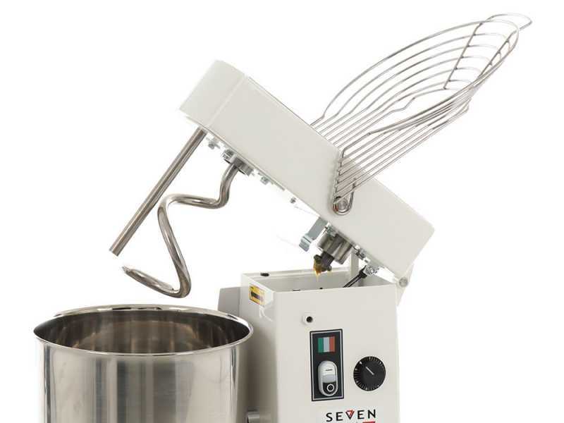Seven Italy GHR 20 2V - Impastatrice a spirale - 230V - Con ruote e timer - 2 Velocit&agrave;