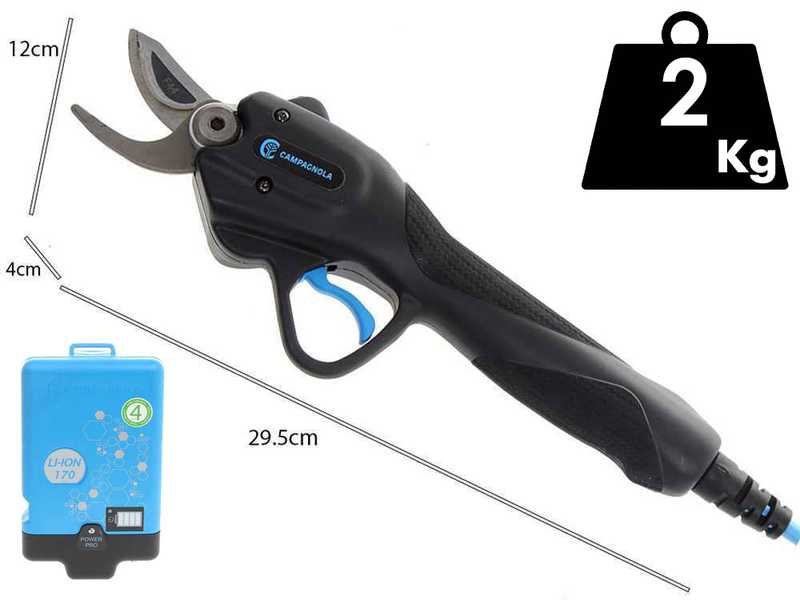 Campagnola Pony Pro - Forbice elettrica da potatura  - 50.4V 3.5Ah - Power Kit 170 Evo