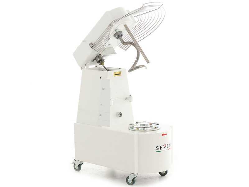 Seven Italy GHR 40 - Impastatrice a spirale - 230V - Con ruote e timer