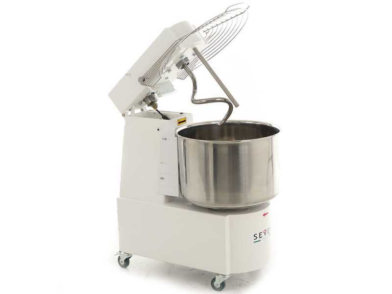 Seven Italy GHR 50 2V - Impastatrice a spirale - 400V - Con ruote e timer - 2 Velocit&agrave;