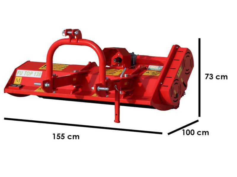 Trinciaerba per trattore Fu Top 138 M - Serie leggera - Spostamento manuale