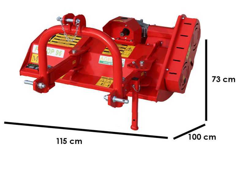 Trinciaerba per trattore Fu Top 96 M - Serie leggera - Spostamento manuale