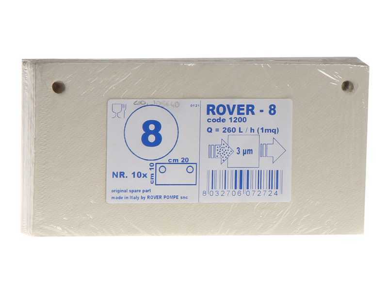 tipo 8 - Nr. 10 cartoni filtranti Rover per pompe con filtro Pulcino