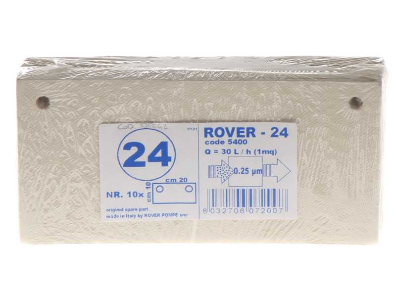 tipo 24 - Nr. 10 cartoni filtranti Rover per pompe con filtro Pulcino