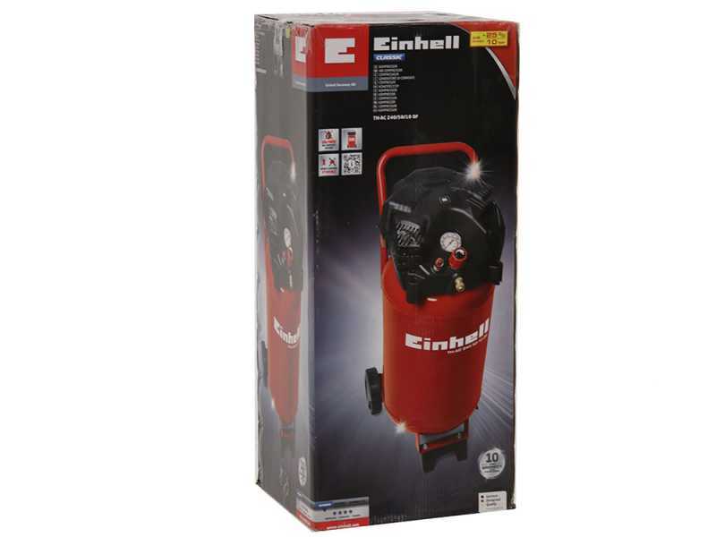 Einhell TH-AC 240/50/10 OF - Compressore aria elettrico portatile - Motore 2 HP - 50 lt oilless