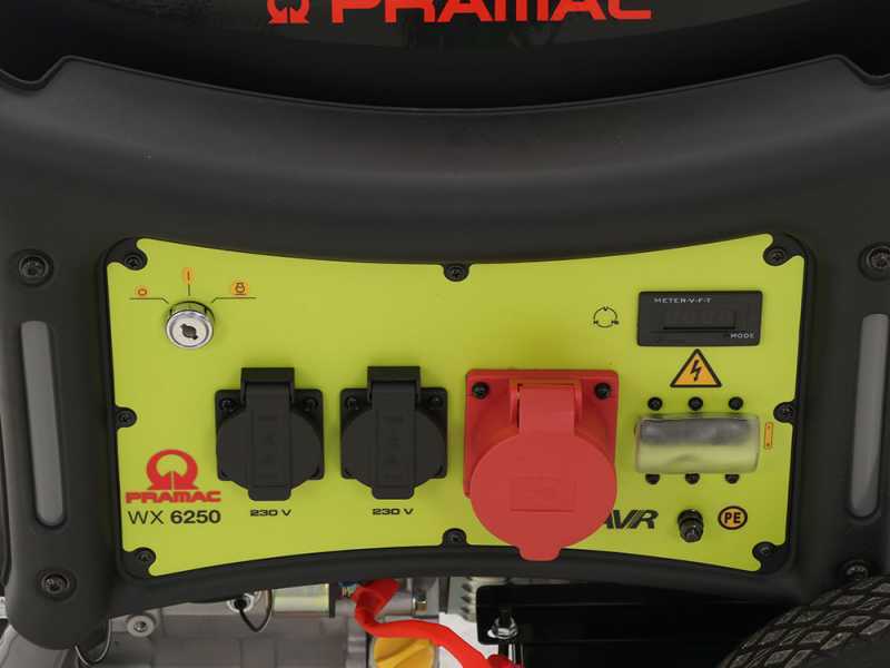 Generatore trifase Pramac WX 6250 ES a benzina - Carrellato - Potenza 5,5 kW