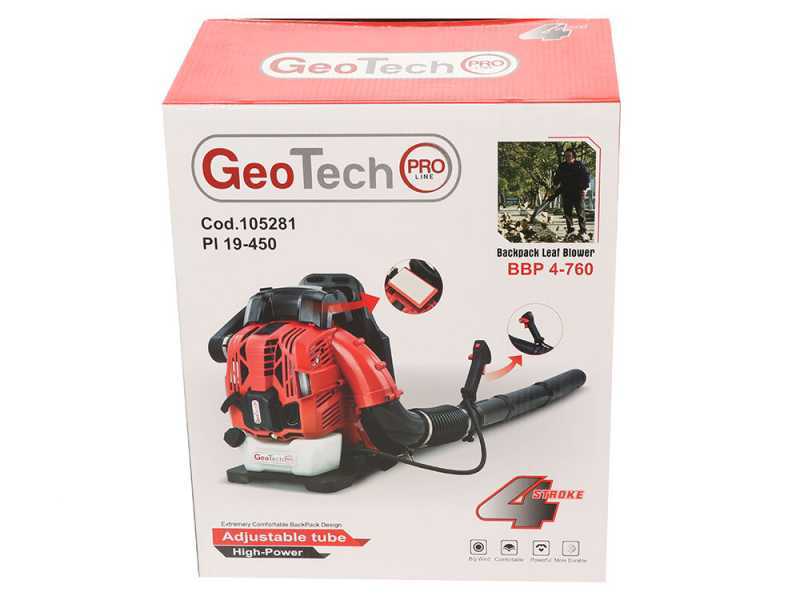 GeoTech-Pro BBP4-760 - Soffiatore a scoppio a zaino motore 4 tempi
