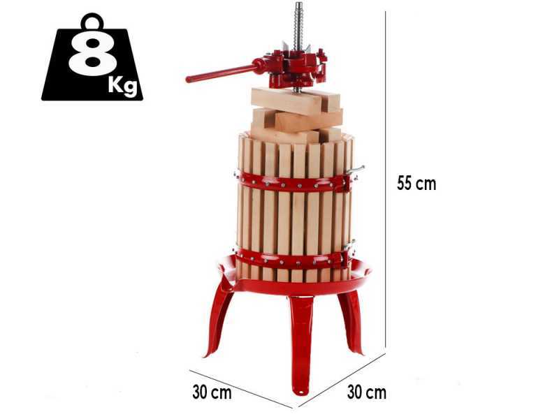 Baesso Torchio 15 - Torchio per uva manuale - 4 lt