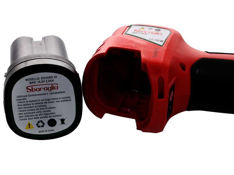 Sbaraglia Eduard A3042 - Forbice elettrica da potatura - 2x 16.8V 2.5Ah - Diametro di taglio 32mm