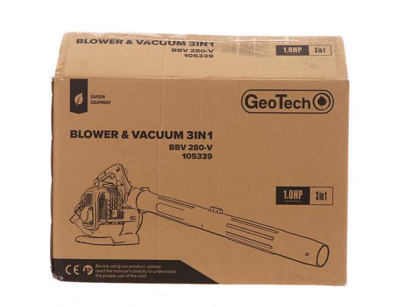 GeoTech-Pro BBV280V - Soffiatore aspiratore a scoppio motore 2 tempi