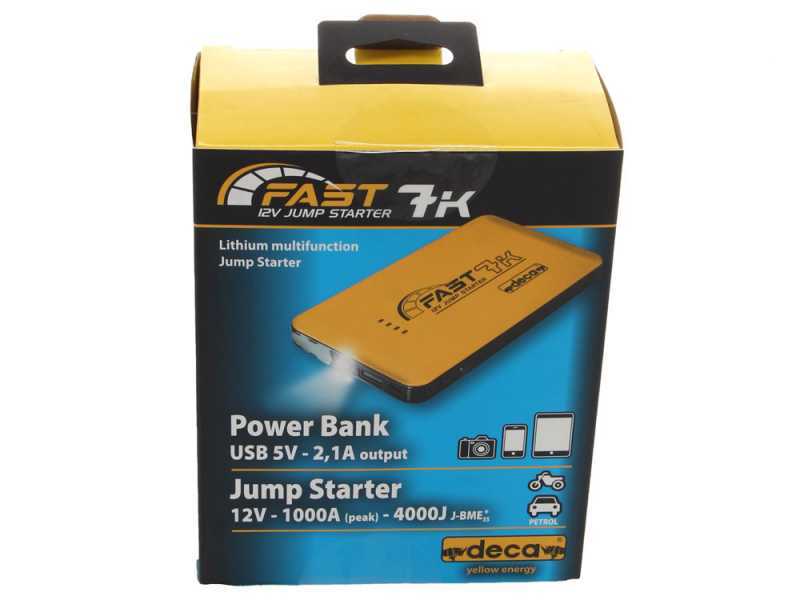 Avviatore portatile multifunzione e Power Bank Deca Fast 15k - batteria al litio - starter da 12 V