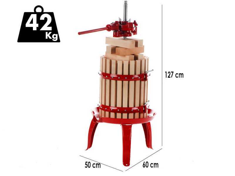 Baesso Torchio 30 - Torchio per uva manuale - 32 lt