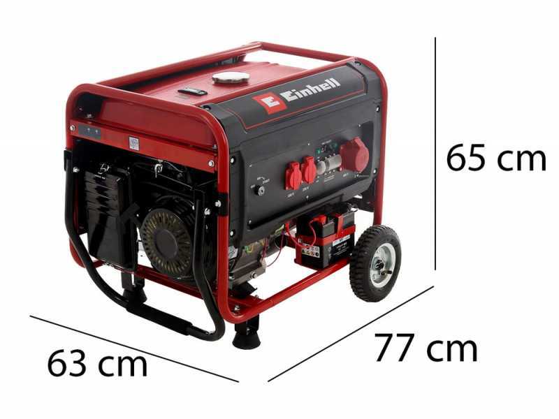 Einhell TC-PG 55/E5 - Generatore di corrente carrellato con AVR 5.5 kW - Continua 3.6 kW Trifase