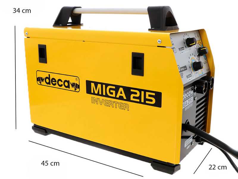 Deca Miga 215 - Saldatrice Inverter Multiprocesso (MIG-MAG/MMA/TIG LIFT), corrente continua (DC) - GAS/NO GAS