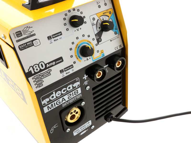 Deca Miga 218 - Saldatrice Inverter Multiprocesso (MIG-MAG/MMA/TIG LIFT), corrente continua (DC) - GAS/NO GAS
