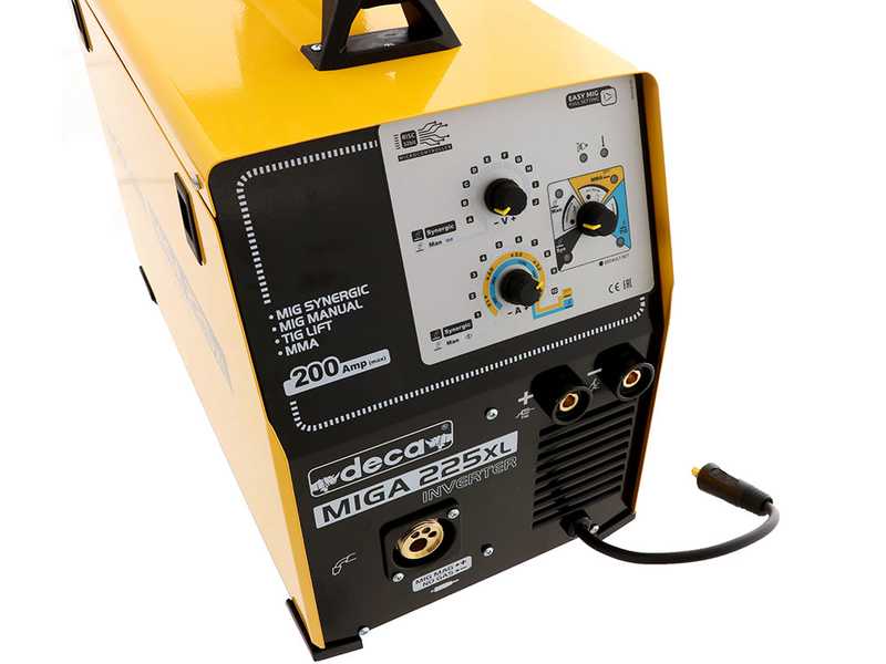 Deca Miga 225XL - Saldatrice Inverter Multiprocesso (MIG-MAG/MMA/TIG LIFT), corrente continua (DC) - GAS/NO GAS
