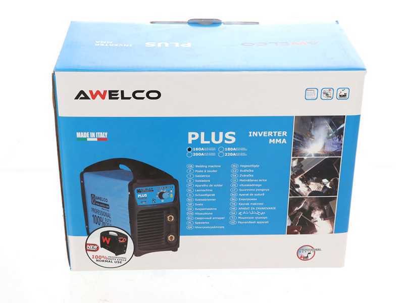 Awelco Plus 160 - Saldatrice Inverter (MMA) + Kit, corrente continua (DC)