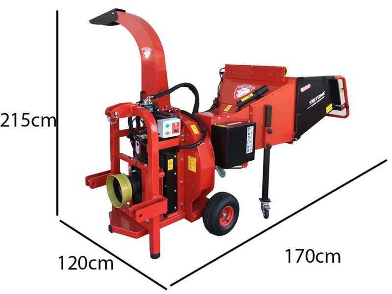 Ceccato Tritone Mega Monster P.T.O. - Biotrituratore per trattore - Trasmissione idraulica