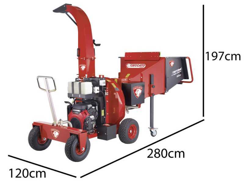 Ceccato Tritone Mega Monster - Biotrituratore a benzina professionale - Motore Honda GX690