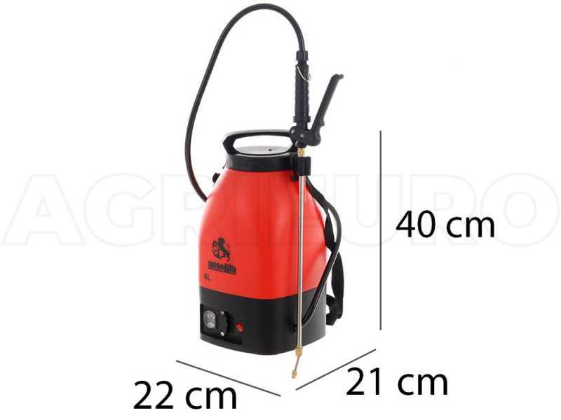 Ausonia - Pompa irroratrice a tracolla a batteria - Serbatoio da 6 litri - 4 bar