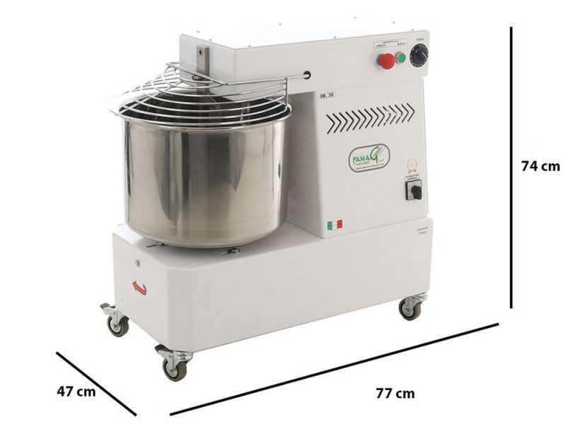 Famag IM 40/400 1 Velocit&agrave; - Impastatrice a spirale 38 Kg trifase