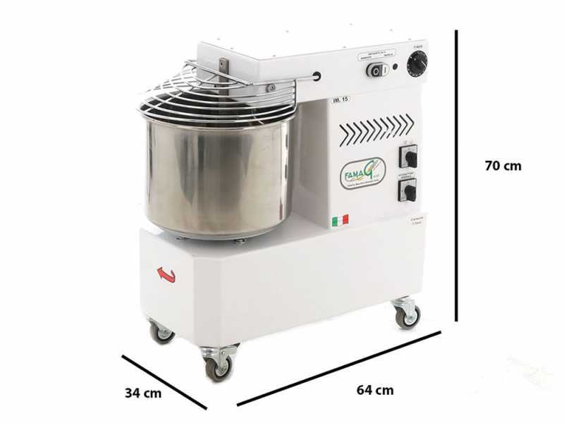 Famag IM 15/400 New 2 Velocit&agrave; - Impastatrice a spirale 12 Kg trifase