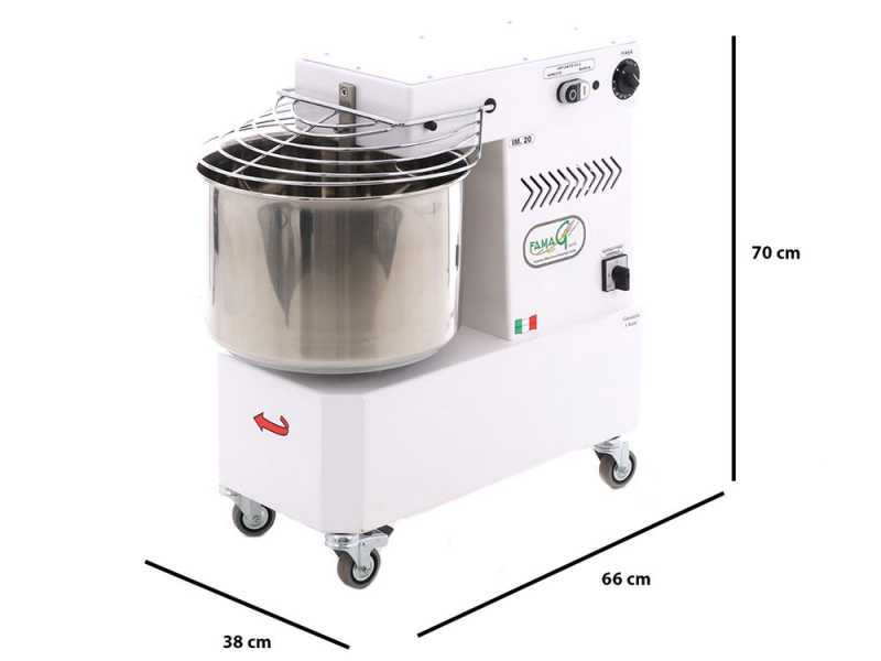 Famag IM 20/230 New 1 Velocit&agrave; - Impastatrice a spirale 18 Kg