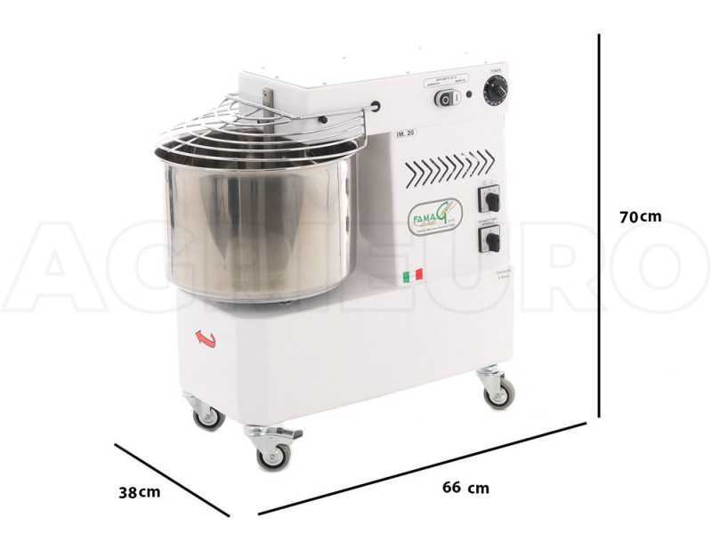 Famag IM 20/400 New 2 Velocit&agrave; - Impastatrice a spirale 18 Kg trifase