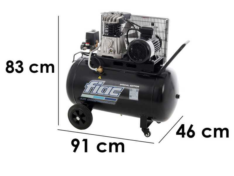 FIAC AB 100/348 TC - Compressore aria elettrico trifase a cinghia - Motore 3 HP - 100 lt