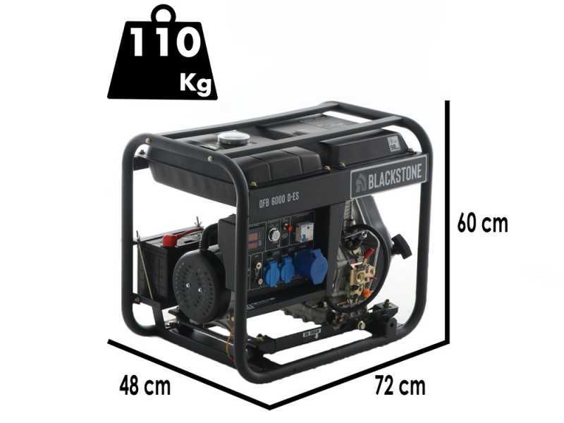 BlackStone OFB 6000 D-ES - Generatore di corrente diesel con AVR 5.3 kW - Continua 5 kW Monofase