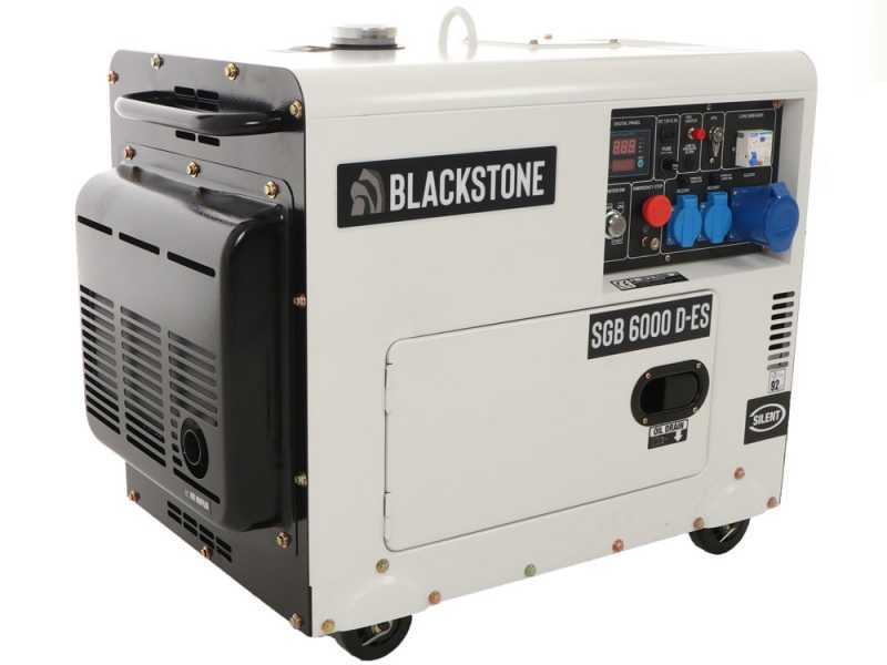 Blackstone SGB 6000 D-ES - Generatore di corrente diesel silenziato con AVR 5.3 kW - Continua 5 kW Monofase