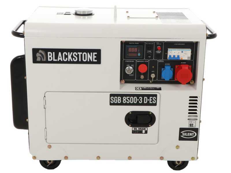 Blackstone SGB 8500-3 D-ES - Generatore di corrente diesel silenziato con AVR 6.3 kW - Continua 6 kW trifase