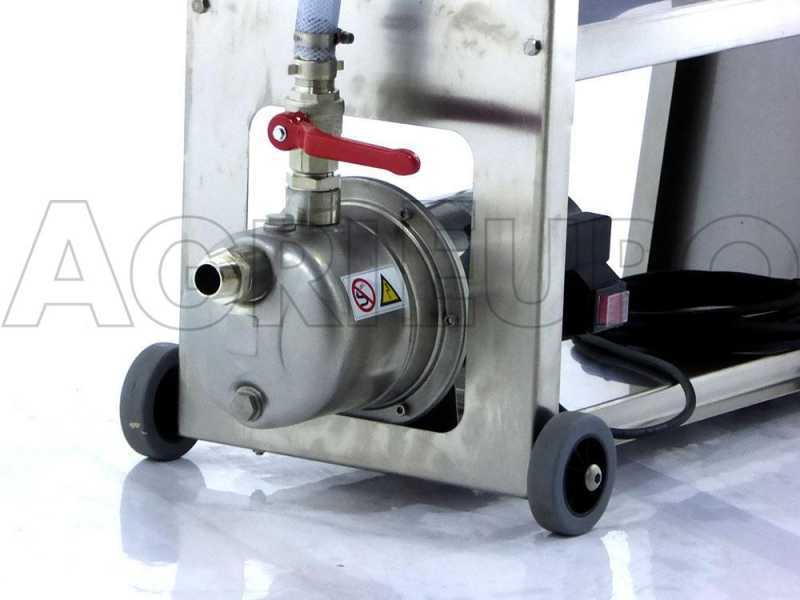 Enotecnica Pillan AF20 - Filtro a cartoni per vino carrellato - Pompa in INOX