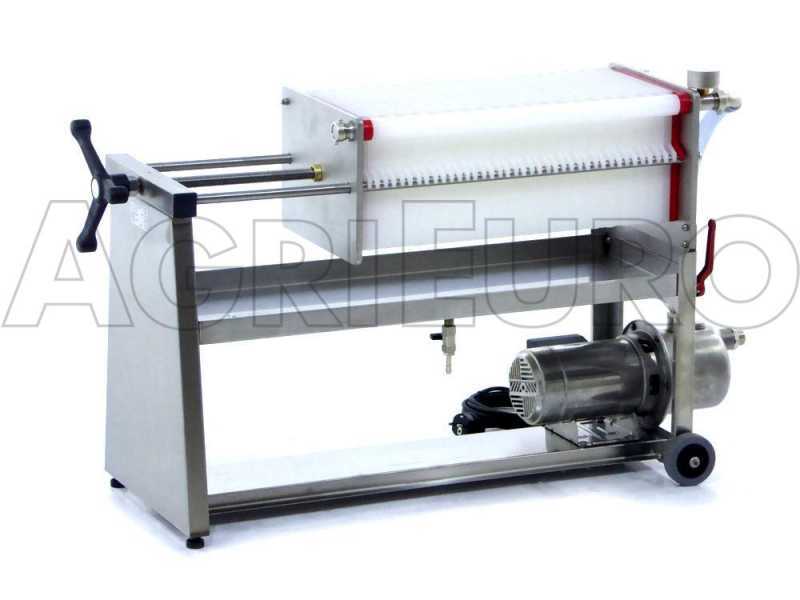 Enotecnica Pillan AF40 - Filtro a cartoni per vino carrellato - Pompa in INOX